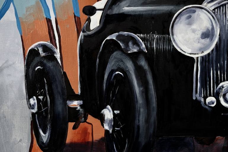 Original Figurative Automobile Painting by Jacek Sikora