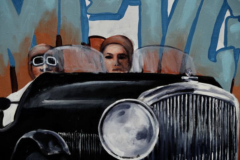 Original Figurative Automobile Painting by Jacek Sikora