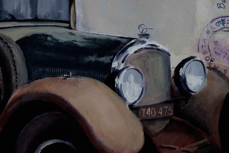 Original Figurative Automobile Painting by Jacek Sikora