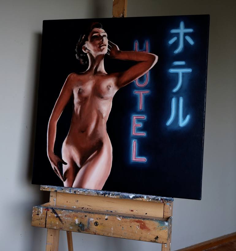 Original Figurative Nude Painting by Jacek Sikora