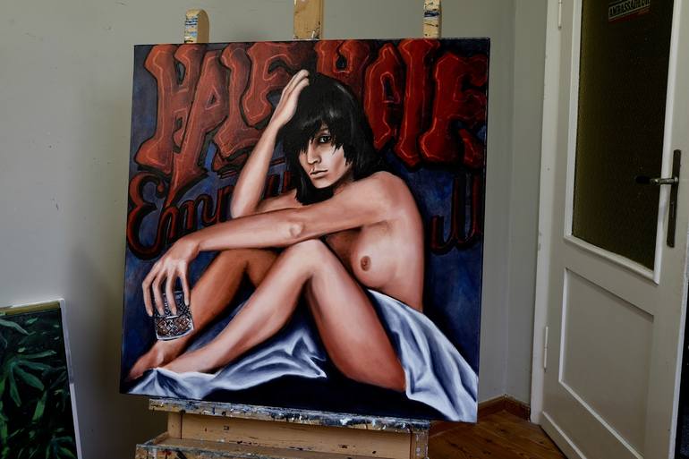 Original Figurative Nude Painting by Jacek Sikora