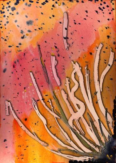 Original Abstract Expressionism Landscape Mixed Media by Jouanne Roberson