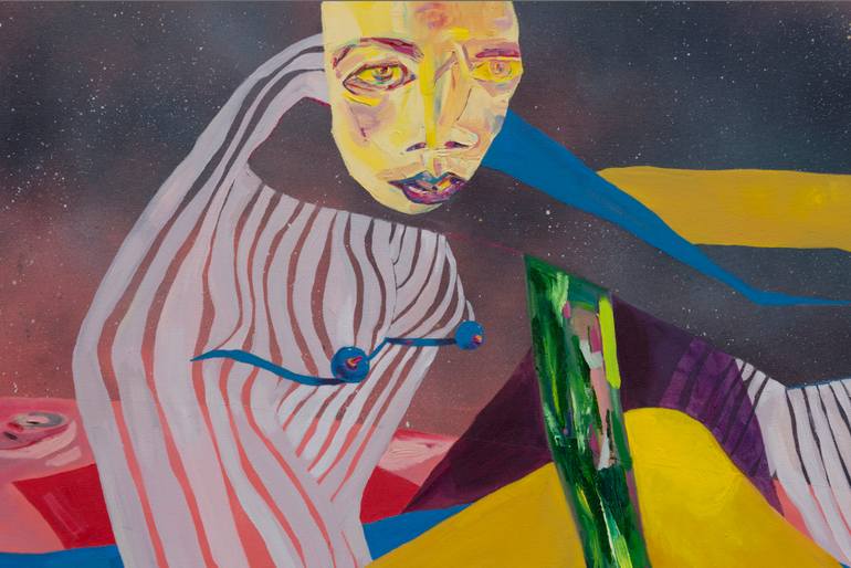 Original Abstract Fashion Painting by Jessica Schulman-Kythas