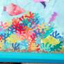 Detail:  Bottom left corner, with coral, fish &amp; seahorse
