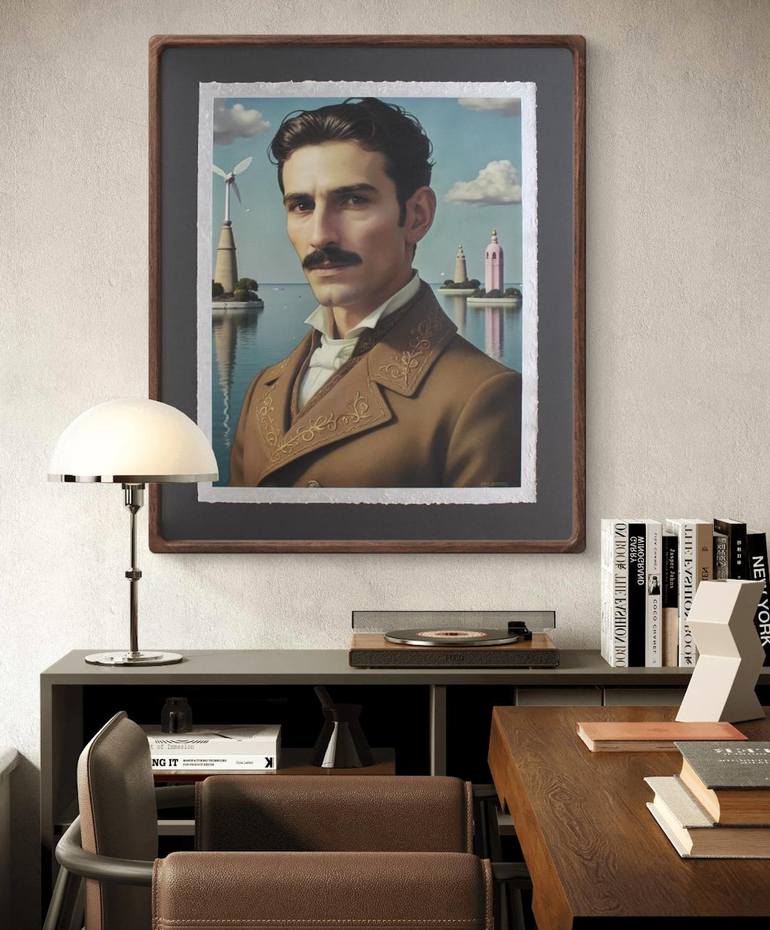 Original Conceptual Science/Technology Painting by Eric Buechel