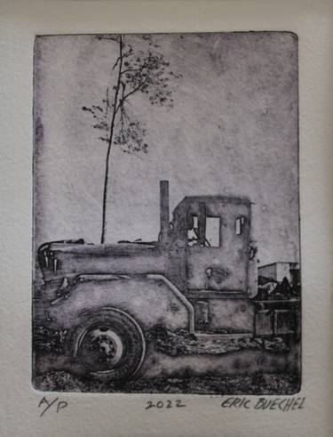 Saatchi Art Artist Eric Buechel; Printmaking, “The Logging Truck - Limited Edition of 12” #art