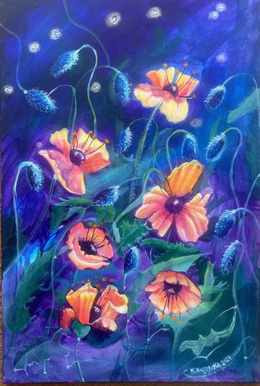 Original Impressionism Floral Paintings by Alexandra Krasuska