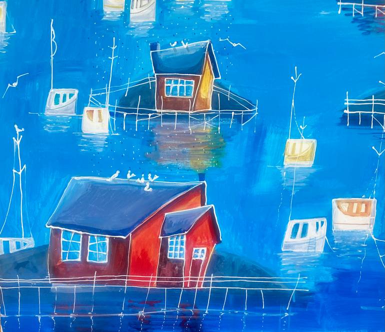 Original Impressionism Seascape Painting by Alexandra Krasuska