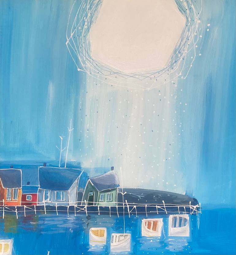 Original Impressionism Seascape Painting by Alexandra Krasuska