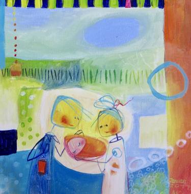 Print of Abstract Family Paintings by Alexandra Krasuska