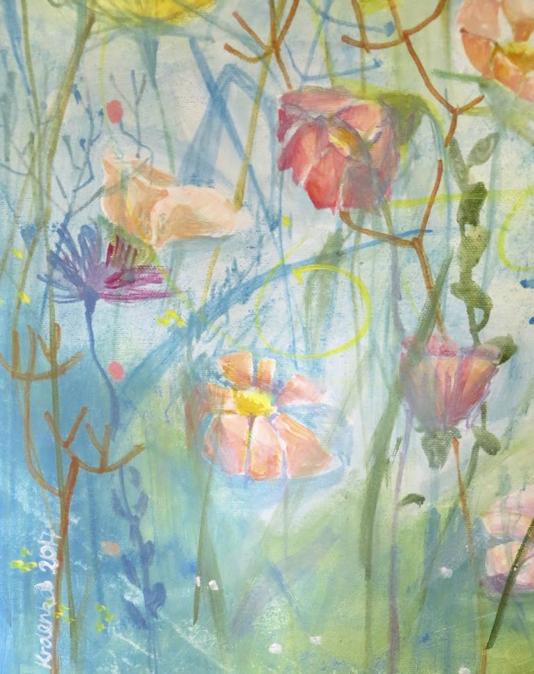 Original Impressionism Floral Painting by Alexandra Krasuska