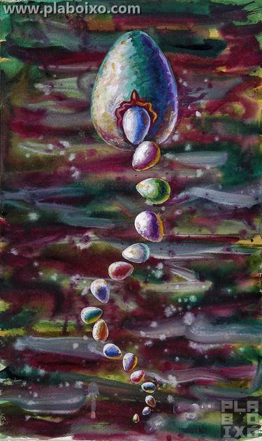 Original Dada Fantasy Painting by Pere LluíS Plaboixó