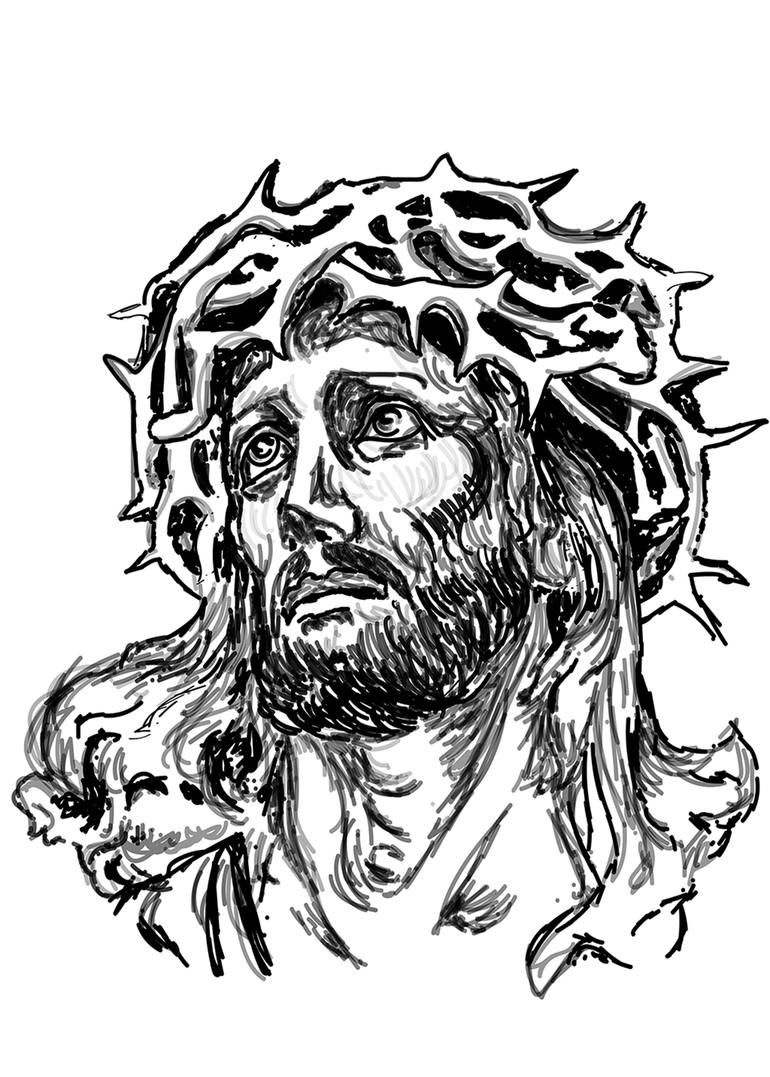 Jesus Christ sketch | Jesus Christ pencil drawing Drawing by ...