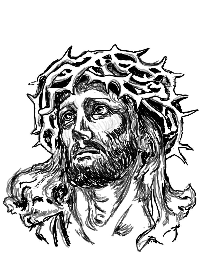 Jesus Christ sketch | Jesus Christ pencil drawing Drawing by ...