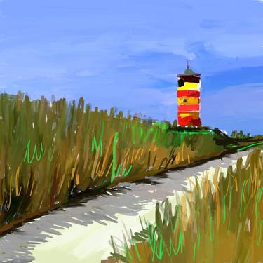 lighthouse landscape Modern Impressionism painting thumb