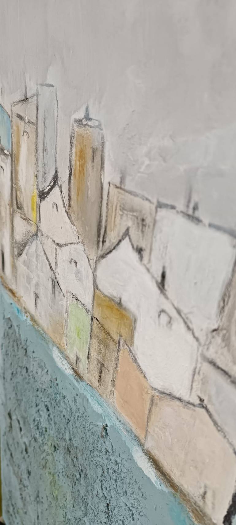 Original Minimalism Abstract Painting by Helena Cambeiro