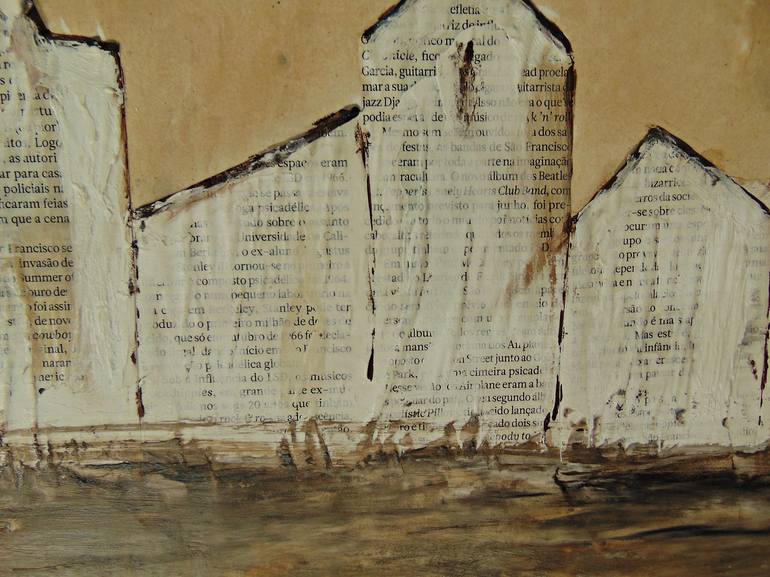 Original Abstract Architecture Painting by Helena Cambeiro