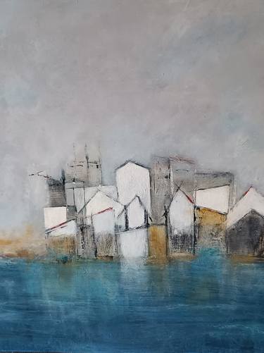 Original Abstract Architecture Paintings by Helena Cambeiro