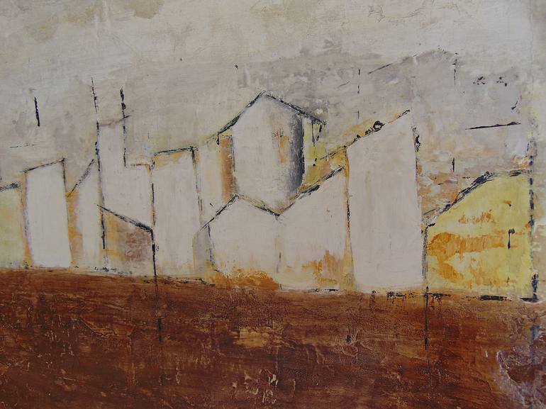 Original Abstract Architecture Painting by Helena Cambeiro