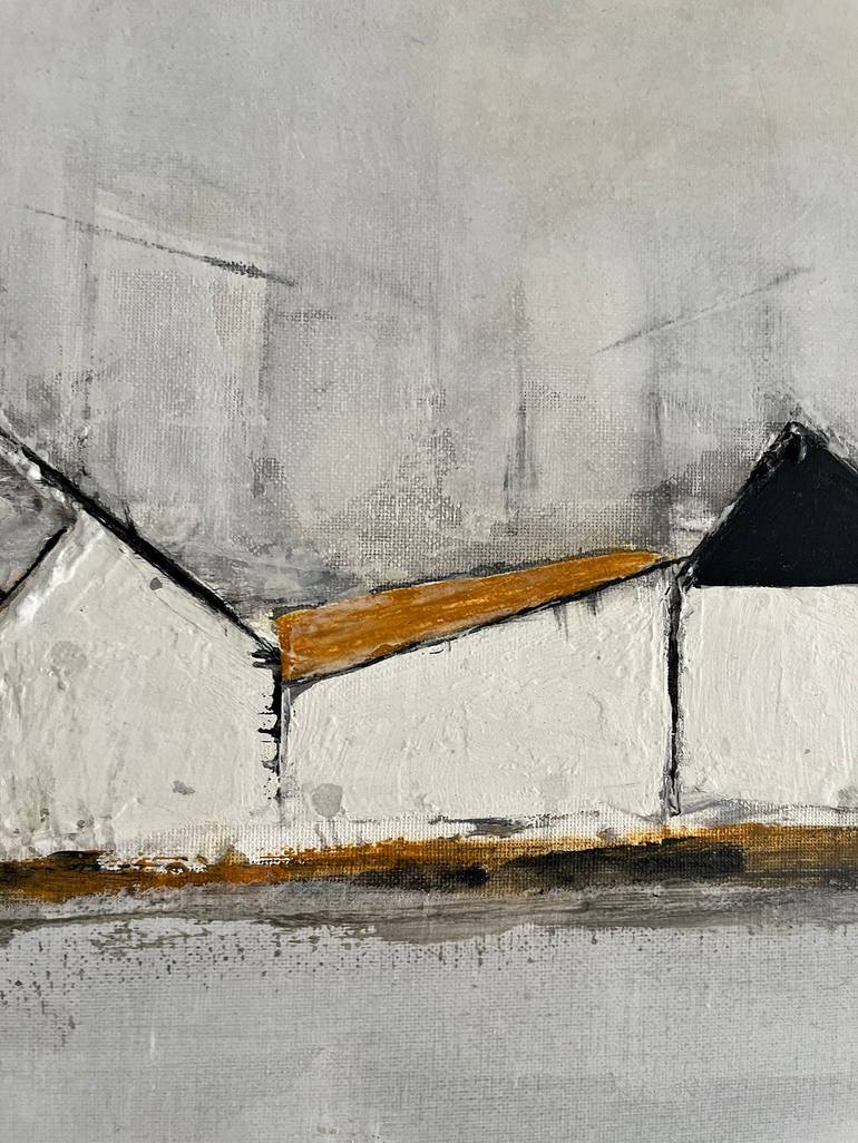 Original Abstract Architecture Painting by Helena Cambeiro