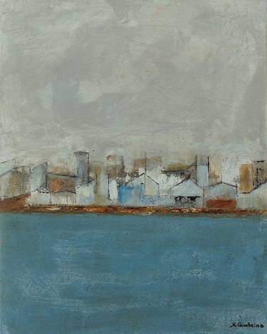 Original Abstract Expressionism Cities Paintings by Helena Cambeiro