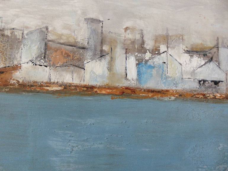 Original Abstract Expressionism Cities Painting by Helena Cambeiro