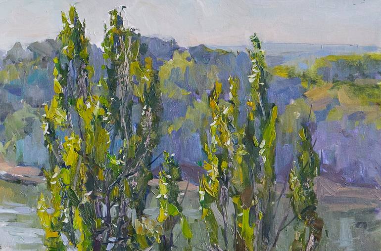 Original Impressionism Landscape Painting by Aleksandr Korol