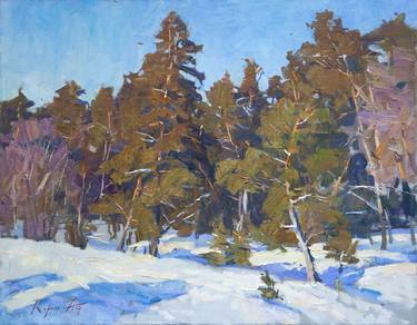 Saatchi Art Artist Aleksandr Korol; Paintings, “Coldfrost and sunshine, day of wonder” #art