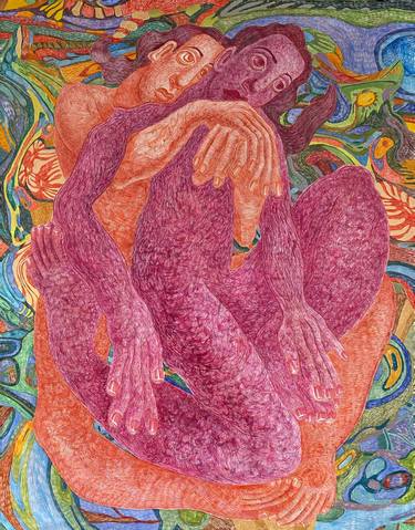 Original Fauvism Women Paintings by Vorona Ecaterina