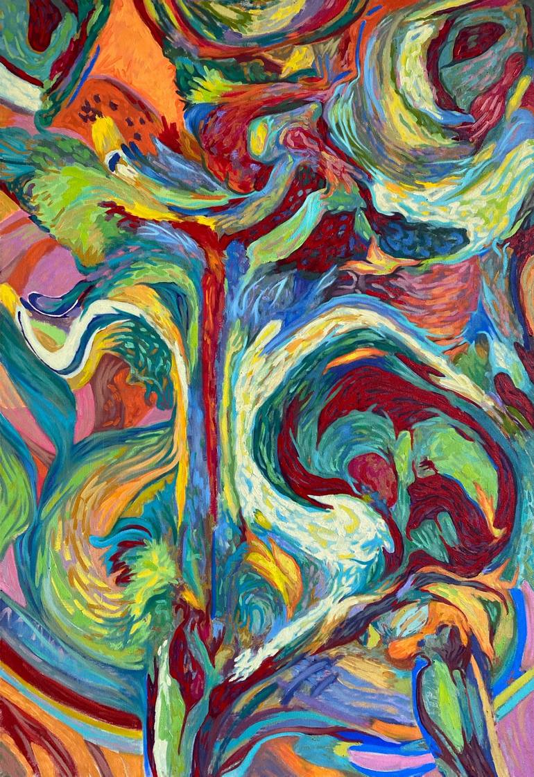 Original Abstract Expressionism Landscape Paintings by Vorona Ecaterina