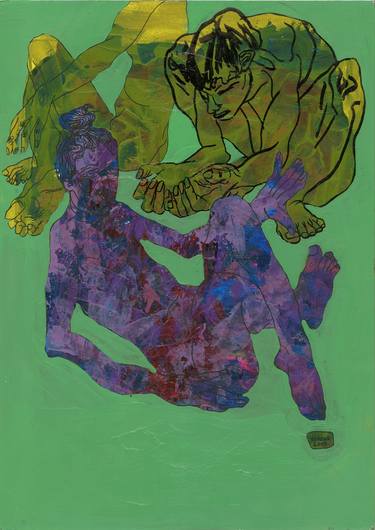 Print of Figurative Love Paintings by Vorona Ecaterina