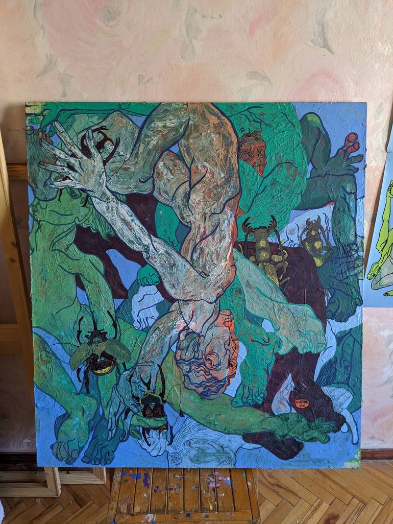 Original Expressionism Women Painting by Vorona Ecaterina