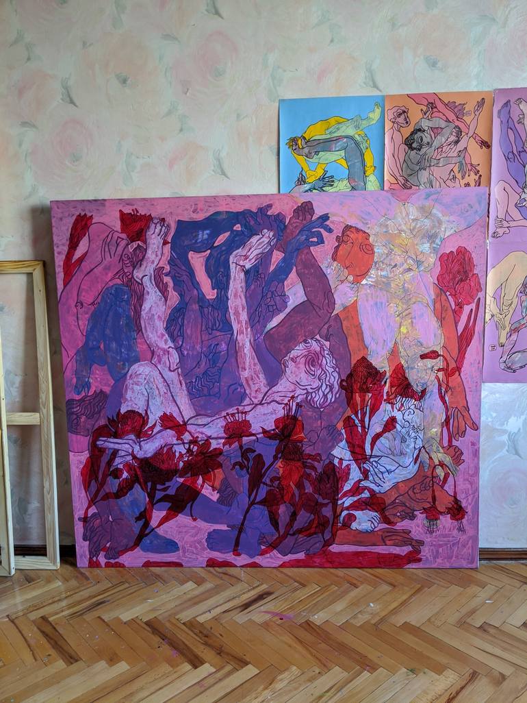 Original Expressionism Women Painting by Vorona Ecaterina