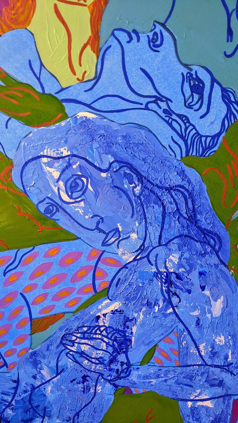 Original Expressionism Women Painting by Vorona Ecaterina