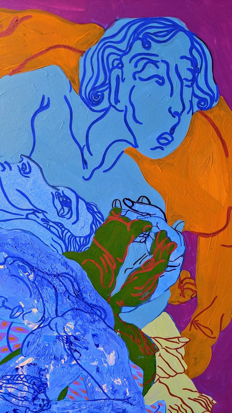 Original Expressionism Women Painting by Vorona Ecaterina