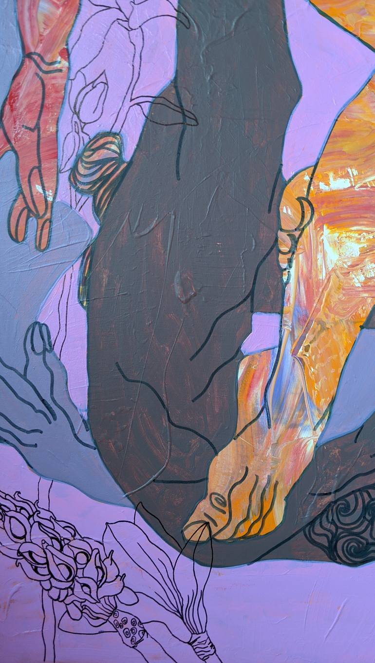 Original Expressionism Women Painting by Vorona Ecaterina