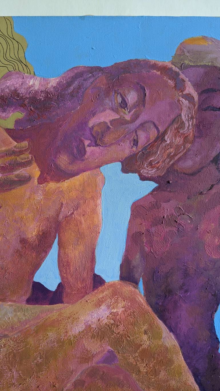 Original Expressionism Nude Painting by Vorona Ecaterina