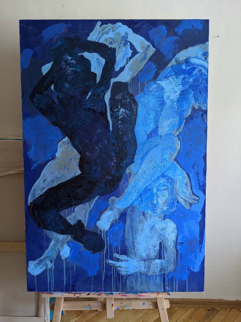 Original Expressionism Women Painting by Vorona Ecaterina