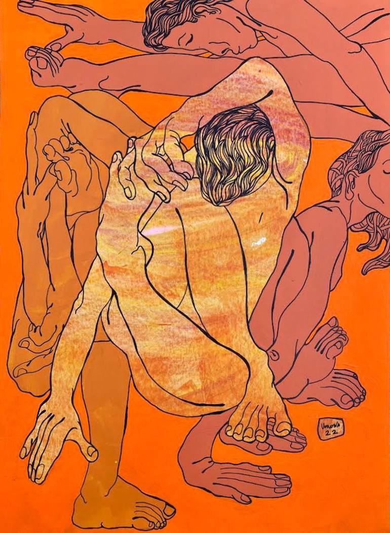 Original Abstract Women Paintings by Vorona Ecaterina