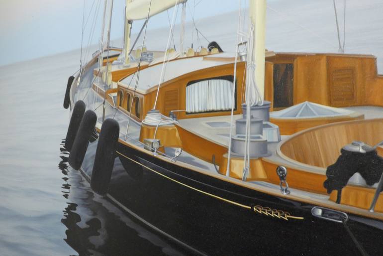 Original Boat Painting by Lorenza Cavalli