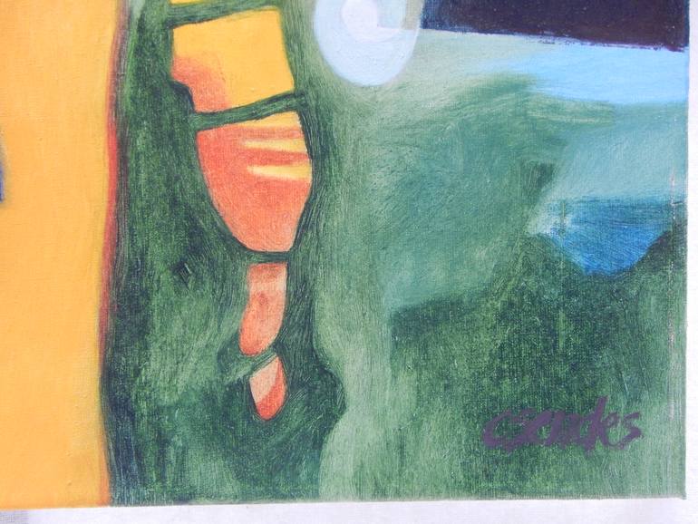 Original Modernism Abstract Painting by Csendes Csaba