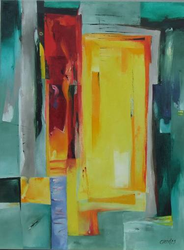 Original Abstract Paintings by Csendes Csaba