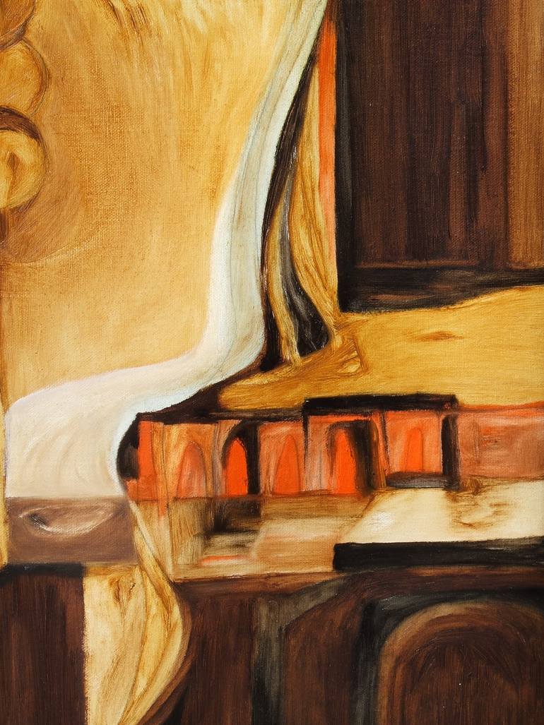 Original Abstract Expressionism Abstract Painting by Csendes Csaba