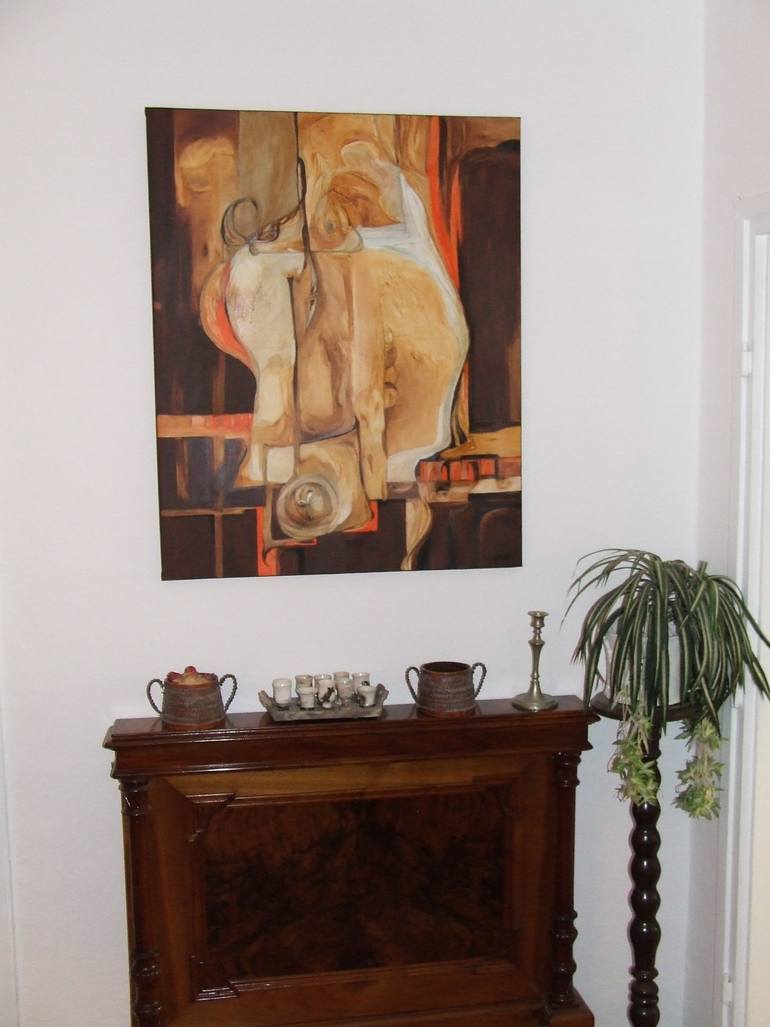 Original Abstract Expressionism Abstract Painting by Csendes Csaba