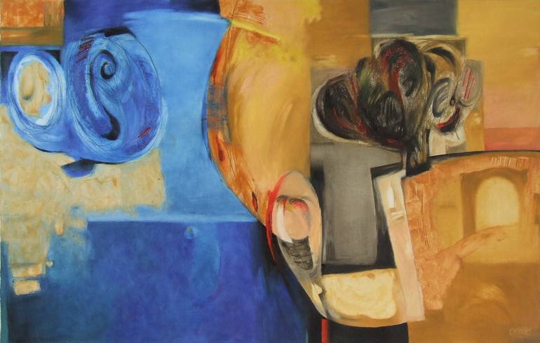 Original Abstract Expressionism Abstract Paintings by Csendes Csaba