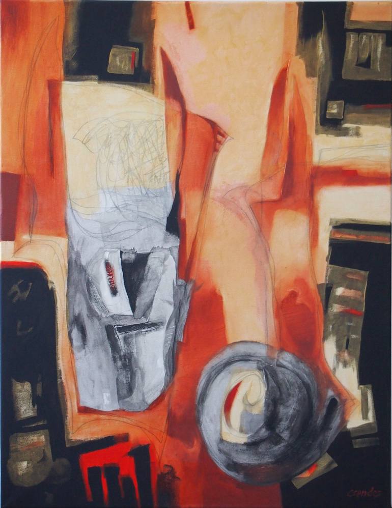 Original Abstract Expressionism Abstract Paintings by Csendes Csaba