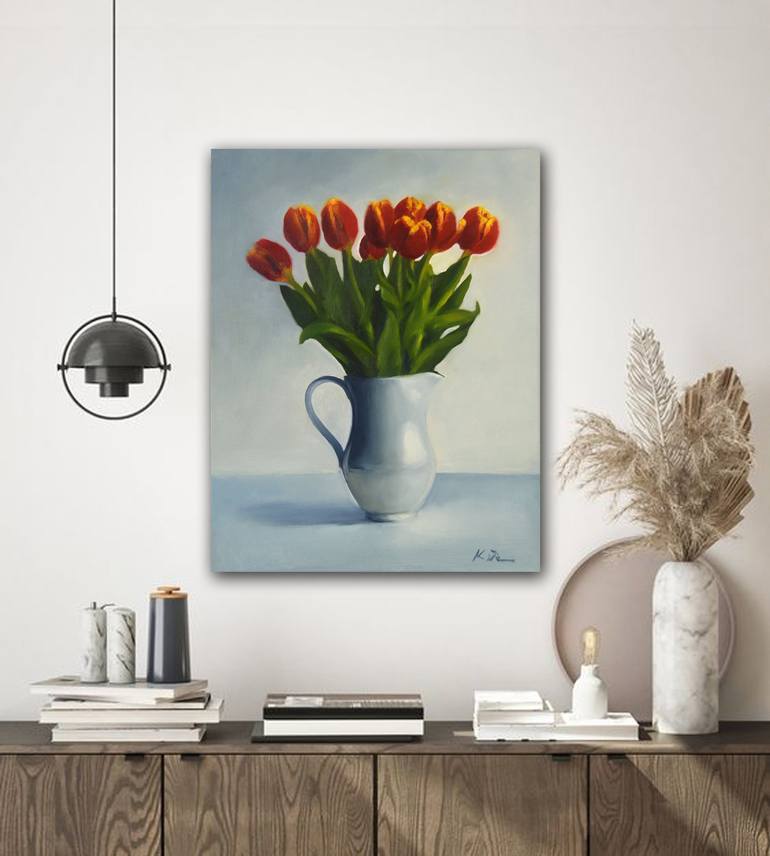 Original Fine Art Floral Painting by Katarina Vicenova