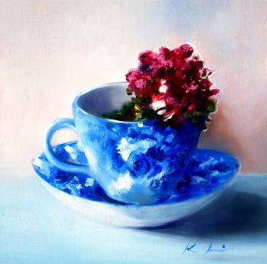 Original Contemporary Still Life Paintings by Katarina Vicenova
