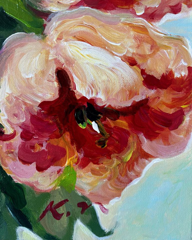 Original Figurative Floral Painting by Katarina Vicenova