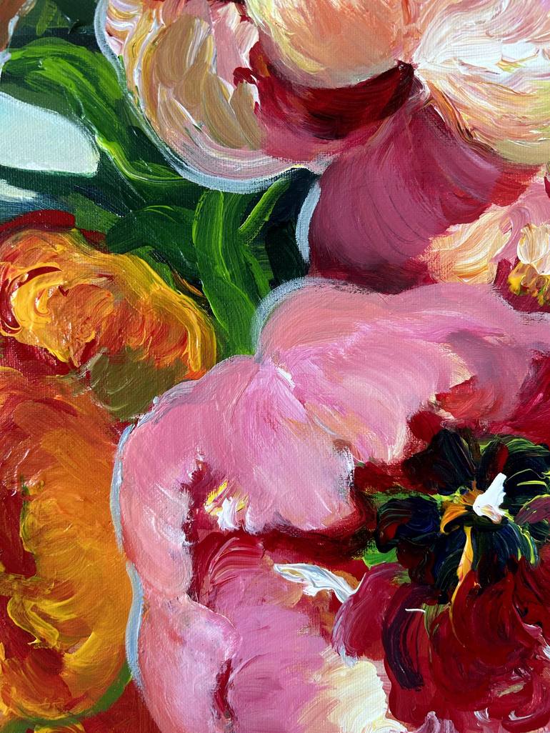 Original Figurative Floral Painting by Katarina Vicenova